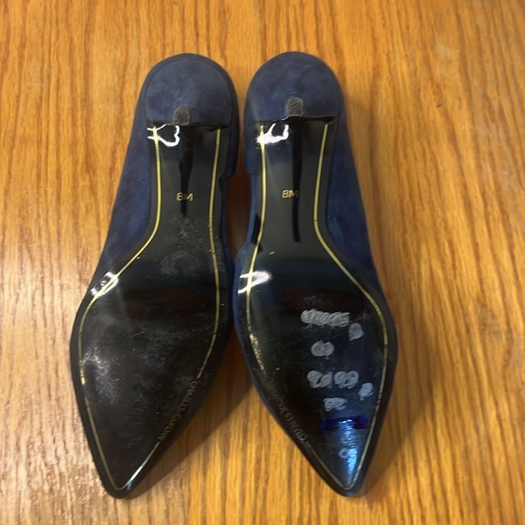 Charles Jourdan Navy Blue Heels 8M - Picture 5 of 5